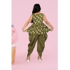 Dropship Girl's Cotton Rayon Printed Top And Dhoti With Dupatta Set (Green)