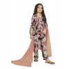 Dropship Girl's Maslin Embrodrery Lace Aliya Cut Top With Bottom Dupatta Set (Purple)