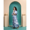Dropship Girl's Maslin Printed Maxi Length Dress (Sky Blue)