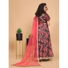 Dropship Girl's Chiffon Printed Lehenga Choli Set (Maroon)