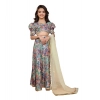 Dropship Girl's Chiffon Printed Lehenga Choli Set (Multicolor)