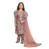 Dropship Girl's Maslin Embrodrery Lace Aliya Cut Top With Bottom Dupatta Set (Multicolor)
