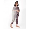 Dropship Girl's Cotton Printed Kurti With Bottom Dupatta Set (Brown)