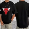 Men's Casual Cotton Blend Printed Round Neck Half Sleeve T-Shirt (Black) Men's Casual Cotton Blend Printed Round Neck Half Sleeve T-Shirt (Black)