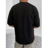 Men's Casual Cotton Blend Printed Round Neck Half Sleeve T-Shirt (Black) Men's Casual Cotton Blend Printed Round Neck Half Sleeve T-Shirt (Black)
