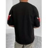 Men's Casual Cotton Blend Printed Round Neck Half Sleeve T-Shirt (Black) Men's Casual Cotton Blend Printed Round Neck Half Sleeve T-Shirt (Black)