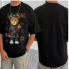Men's Casual Cotton Blend Printed Round Neck Half Sleeve T-Shirt (Black) Men's Casual Cotton Blend Printed Round Neck Half Sleeve T-Shirt (Black)