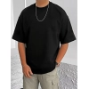 Men's Casual Cotton Blend Printed Round Neck Half Sleeve T-Shirt (Black) Men's Casual Cotton Blend Printed Round Neck Half Sleeve T-Shirt (Black)