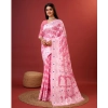 Women's Cotton Silk Printed Saree With Unstitched Blouse 5.5Mtr (Pink) Women's Cotton Silk Printed Saree With Unstitched Blouse 5.5Mtr (Pink)