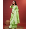 Women's Cotton Silk Printed Saree With Unstitched Blouse 5.5Mtr (Light Green) Women's Cotton Silk Printed Saree With Unstitched Blouse 5.5Mtr (Light Green)