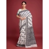 Women's Jamdani Cotton Silk Printed Saree With Unstitched Blouse 5.5Mtr (Black) Women's Jamdani Cotton Silk Printed Saree With Unstitched Blouse 5.5Mtr (Black)
