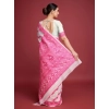 Women's Jamdani Cotton Silk Printed Saree With Unstitched Blouse 5.5Mtr (Pink) Women's Jamdani Cotton Silk Printed Saree With Unstitched Blouse 5.5Mtr (Pink)