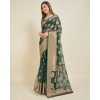 Women's Soft Organza Silk Weaving Design Saree With Unstitched Blouse 5.5Mtr (Green) Women's Soft Organza Silk Weaving Design Saree With Unstitched Blouse 5.5Mtr (Green)