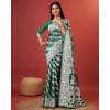 Women's Cotton Silk Printed Saree With Unstitched Blouse 5.5Mtr (Green) Women's Cotton Silk Printed Saree With Unstitched Blouse 5.5Mtr (Green)