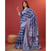 Women's Cotton Silk Printed Saree With Unstitched Blouse 5.5Mtr (Blue) Women's Cotton Silk Printed Saree With Unstitched Blouse 5.5Mtr (Blue)