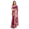 Women's Soft Organza Silk Weaving Design Saree With Unstitched Blouse 5.5Mtr (Wine) Women's Soft Organza Silk Weaving Design Saree With Unstitched Blouse 5.5Mtr (Wine)