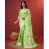 Women's Cotton Silk Printed Saree With Unstitched Blouse 5.5Mtr (Light Green) Women's Cotton Silk Printed Saree With Unstitched Blouse 5.5Mtr (Light Green)