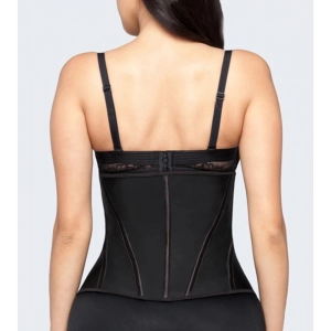 Generic Women's Cotton Solid Ethnic Wear Tummy - Thigh Body Shaper (Black)