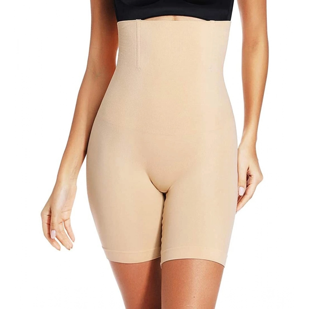 Generic Women's Cotton Solid Ethnic Wear Tummy - Thigh Body Shaper (Skin)