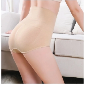 Generic Women's Cotton Self Design Western Wear Body Shaper Brief (Skin)