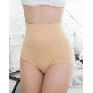 Generic Women's Cotton Solid Ethnic Wear Body Shaper Brief (Skin)