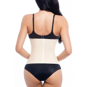 Generic Women's Lycra Blend Solid Western Wear Corset Body Shaper (Beige)