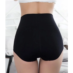 Generic Women's Cotton Self Design Western Wear Body Shaper Brief (Black)