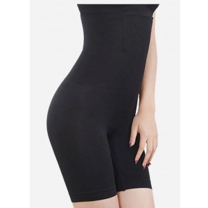 Generic Women's Cotton Lycra Solid Western Wear Body Shaper (Black)