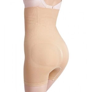 Generic Women's Cotton Lycra Solid Western Wear Tummy Body Shaper (Beige)
