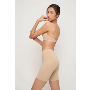 Generic Women's Cotton Solid Western Wear Tummy - Thigh Body Shaper (Beige)