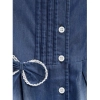 Dropship Girl's Denim Striped Sleeveless Round Neck Dress (Blue)