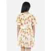Dropship Girl's Polyester Printed Short Sleeve V-Neck Dress (Yellow-Orange)