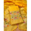 Women's Banarasi Silk Printed Unstitched Salwar Suit Material With Dupatta (Yellow, 3Mtrs) Women's Banarasi Silk Printed Unstitched Salwar Suit Material With Dupatta (Yellow, 3Mtrs)
