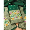 Women's Banarasi Silk Printed Unstitched Salwar Suit Material With Dupatta (Bottle Green, 3Mtrs) Women's Banarasi Silk Printed Unstitched Salwar Suit Material With Dupatta (Bottle Green, 3Mtrs)