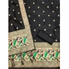 Women's Banarasi Silk Printed Unstitched Salwar Suit Material With Dupatta (Black, 3Mtrs) Women's Banarasi Silk Printed Unstitched Salwar Suit Material With Dupatta (Black, 3Mtrs)