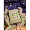 Women's Banarasi Silk Printed Unstitched Salwar Suit Material With Dupatta (Navy Blue, 3Mtrs) Women's Banarasi Silk Printed Unstitched Salwar Suit Material With Dupatta (Navy Blue, 3Mtrs)