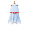 Dropship Girl's Denim Lace Solid Sleeveless Shirt collar Dress (Light Blue)