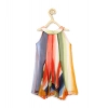 Dropship Girl's Chiffon Graphic Sleeveless Round Neck Dress (Orange)