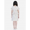 Dropship Girl's Rayon Floral Printed Short Sleeve V-Neck Dress (Multicolor)