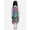 Dropship Girl's Polyester Crepe Floral Printed Sleeveless Round Neck Dress (Multicolor)