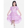 Dropship Girl's Rayon Solid Short Sleeve Shoulder Straps Dress (Light Pink)