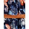 Dropship Girl's Polyester Crepe Floral Printed Bell Sleeve Cold Shoulder Neck Dress (Multicolor)