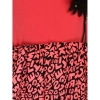 Dropship Girl's Polyester Crepe Embellished Short Sleeve Round Neck Dress (Pink)