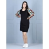 Dropship Girl's Polyester Printed Long Sleeve Round Neck Dress (Multicolor)