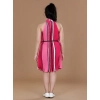 Dropship Girl's Polyester Crepe Printed Sleeveless Round Neck Dress (Pink)