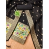 Women's Banarasi Silk Printed Unstitched Salwar Suit Material With Dupatta (Black, 3Mtrs) Women's Banarasi Silk Printed Unstitched Salwar Suit Material With Dupatta (Black, 3Mtrs)