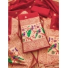 Women's Banarasi Silk Printed Unstitched Salwar Suit Material With Dupatta (Red, 3Mtrs) Women's Banarasi Silk Printed Unstitched Salwar Suit Material With Dupatta (Red, 3Mtrs)