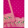 Women's Banarasi Silk Printed Unstitched Salwar Suit Material With Dupatta (Pink, 3Mtrs) Women's Banarasi Silk Printed Unstitched Salwar Suit Material With Dupatta (Pink, 3Mtrs)