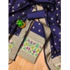Women's Banarasi Silk Printed Unstitched Salwar Suit Material With Dupatta (Navy Blue, 3Mtrs) Women's Banarasi Silk Printed Unstitched Salwar Suit Material With Dupatta (Navy Blue, 3Mtrs)