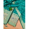 Women's Banarasi Silk Printed Unstitched Salwar Suit Material With Dupatta (Rama, 3Mtrs) Women's Banarasi Silk Printed Unstitched Salwar Suit Material With Dupatta (Rama, 3Mtrs)